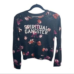 Spiritual Gangster floral sweatshirt